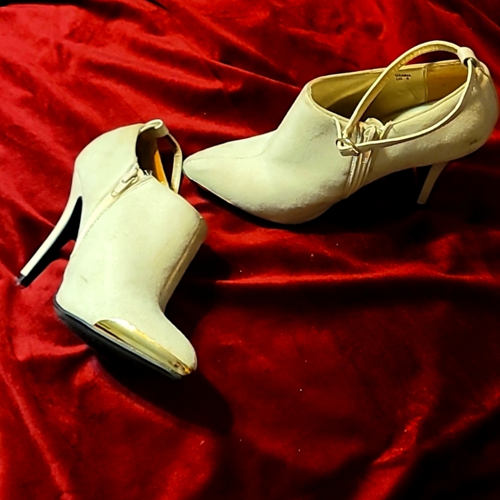 Winter white booties